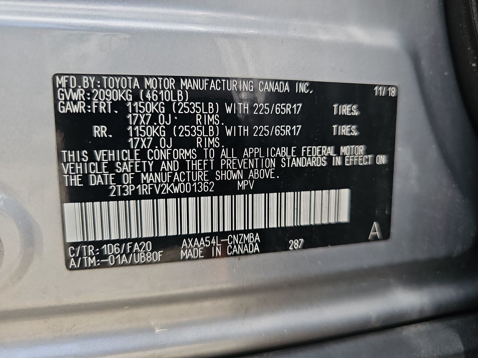 2019 Toyota RAV4 XLE AWD