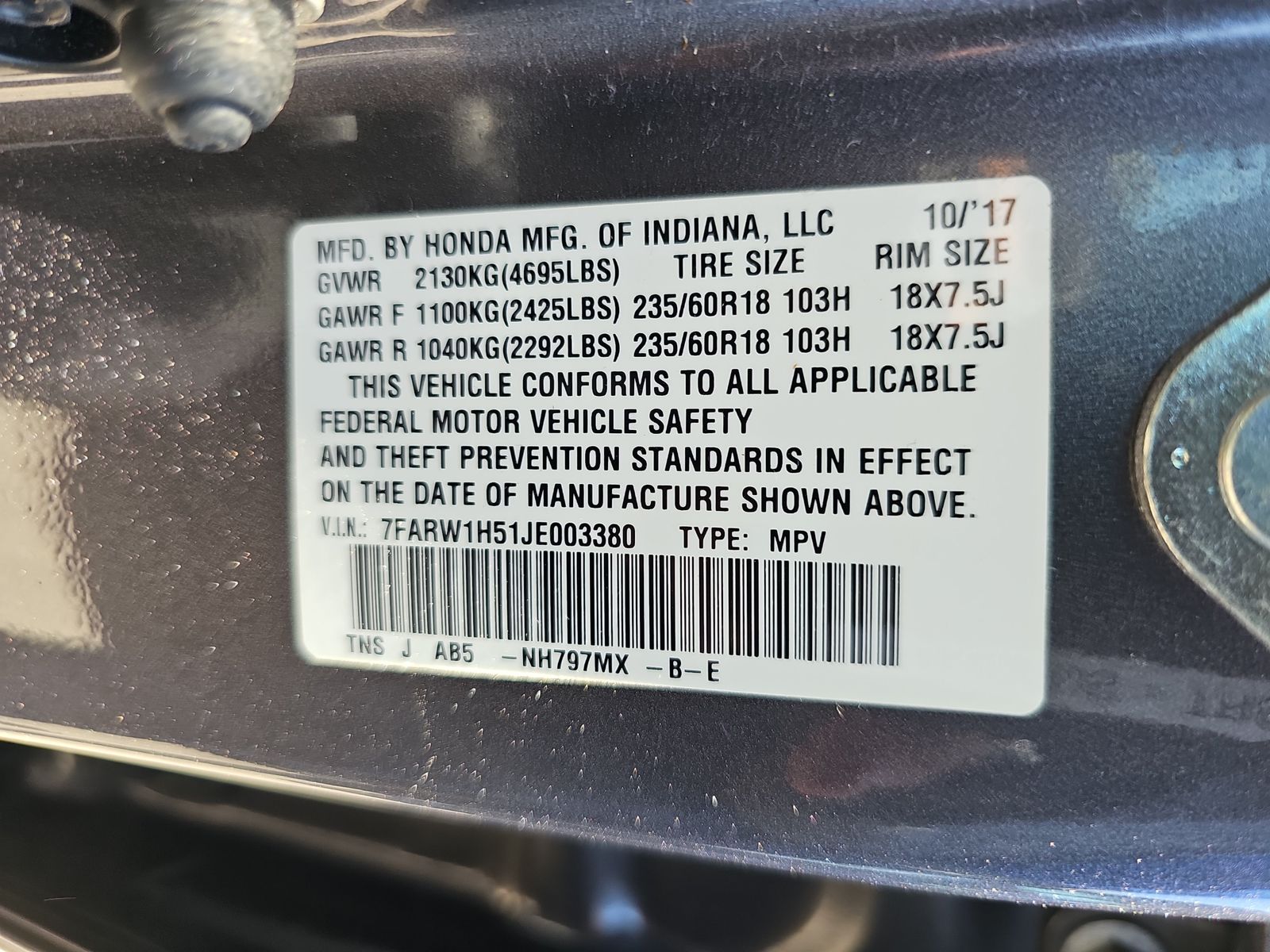 2018 Honda CR-V EX FWD