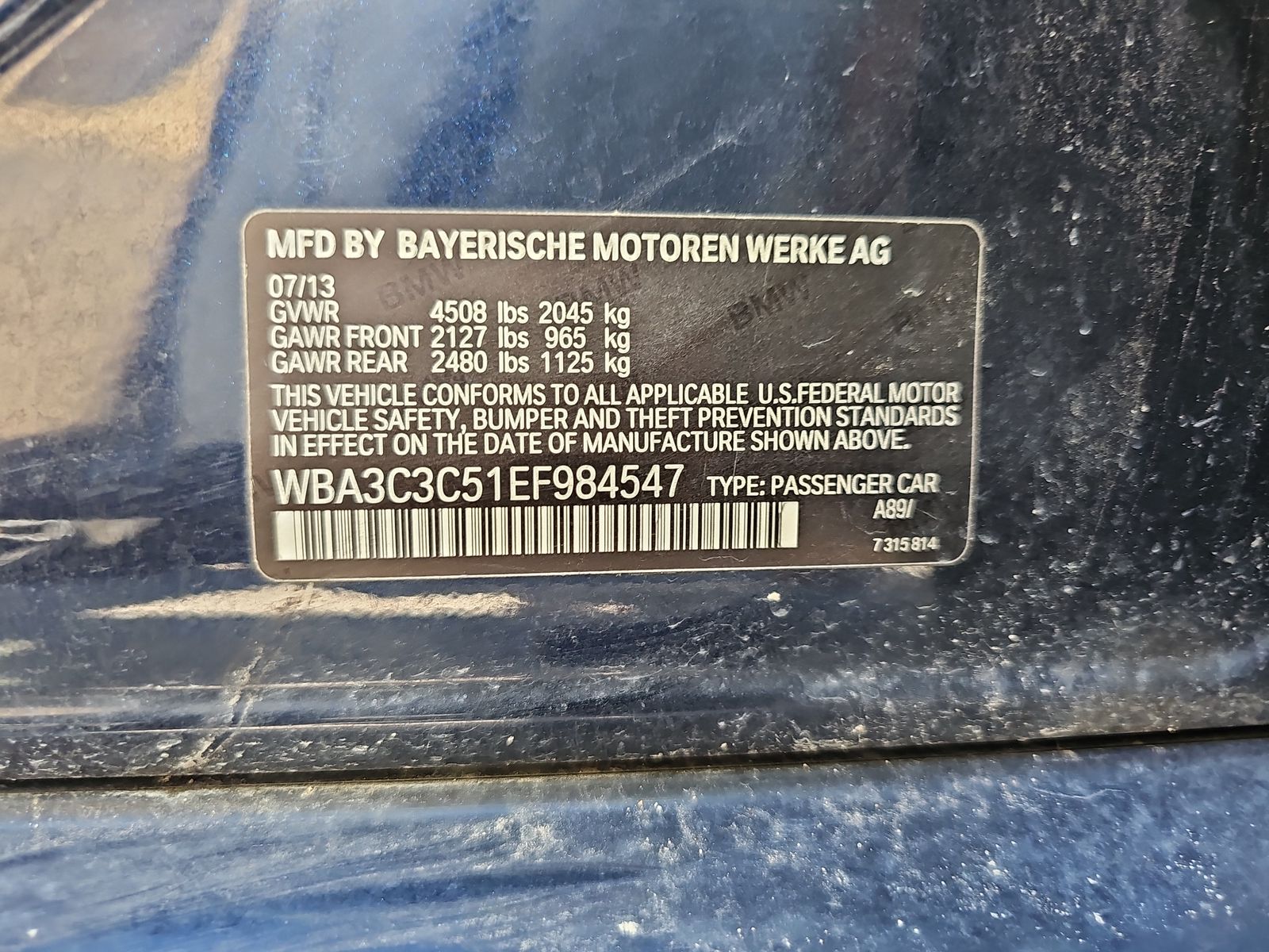 2014 BMW 3 Series 320i xDrive AWD