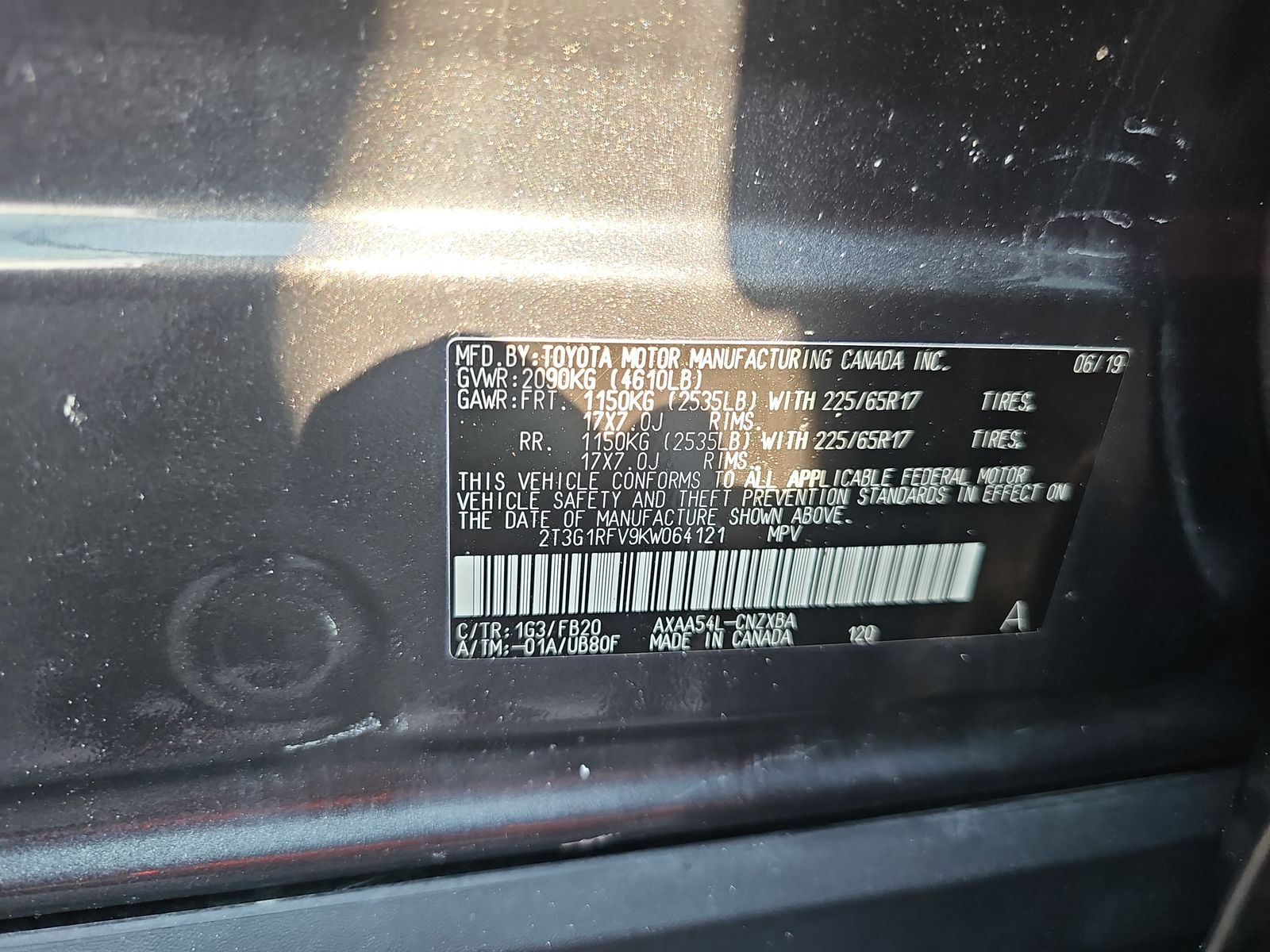 2019 Toyota RAV4 LE AWD