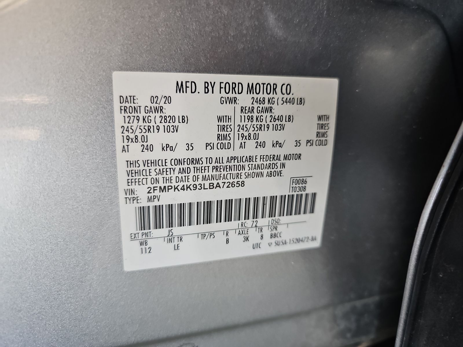 2020 Ford Edge Titanium AWD