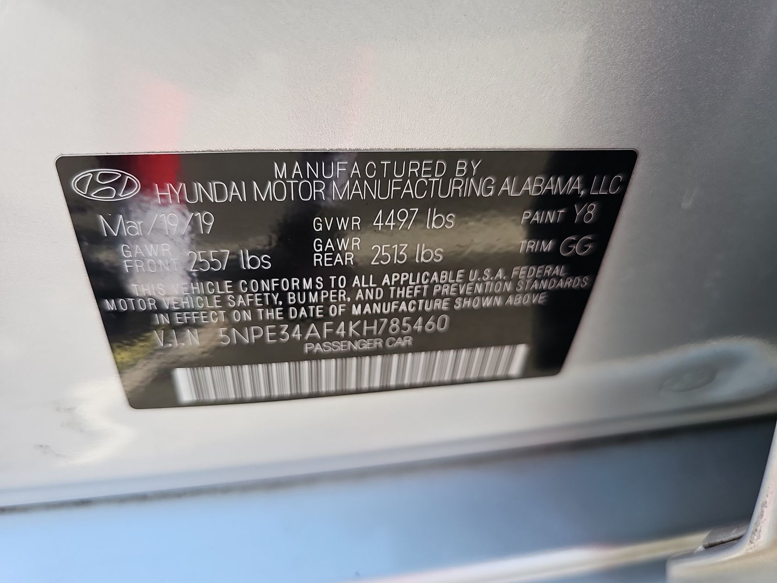 2019 Hyundai Sonata SEL FWD