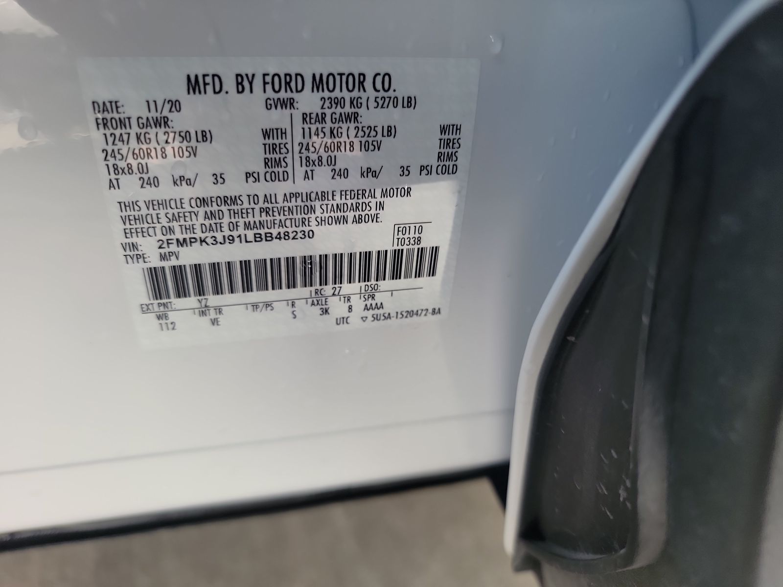 2020 Ford Edge SEL FWD