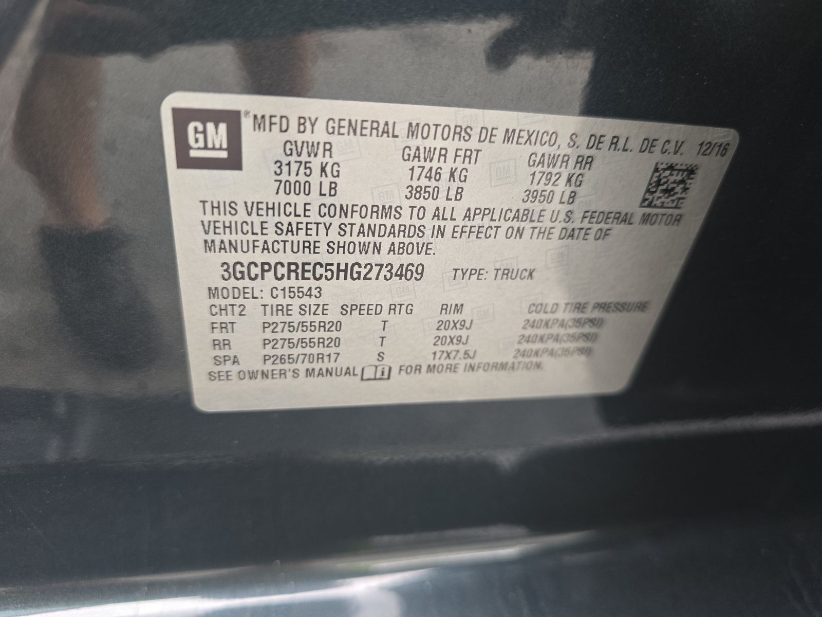 2017 Chevrolet Silverado 1500 LT RWD
