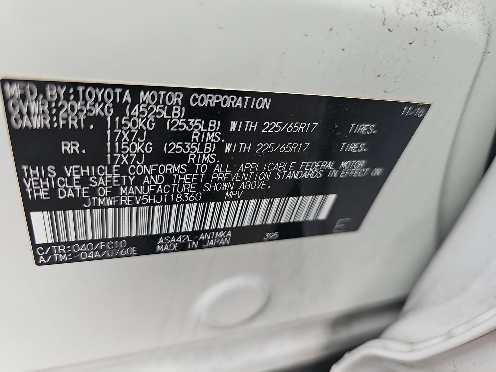 2017 Toyota RAV4 XLE FWD