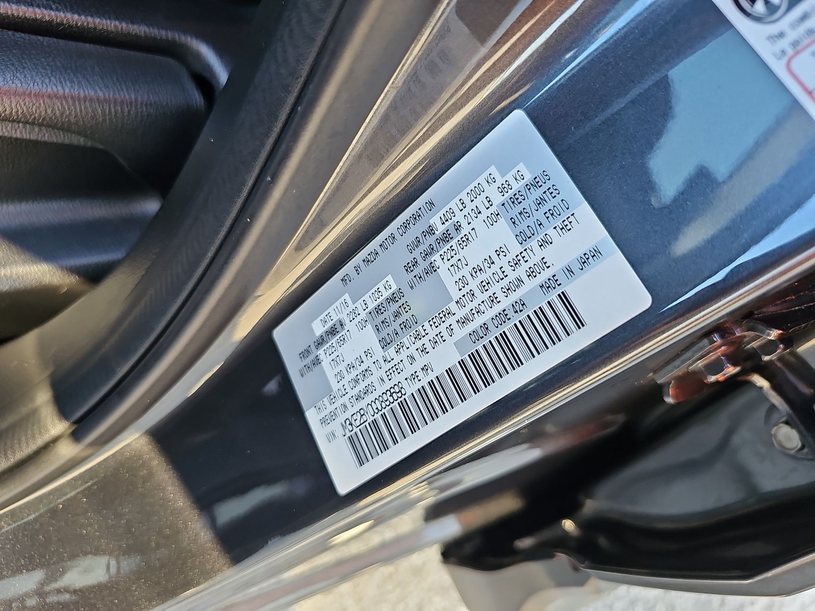 2016 MAZDA CX-5 Sport FWD