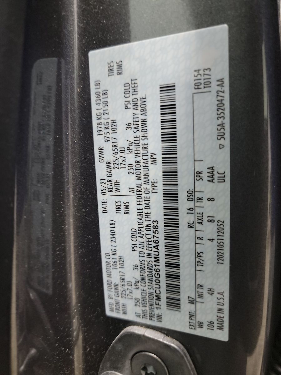 2021 Ford Escape SE FWD