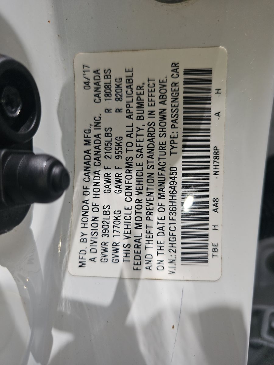 2017 Honda Civic EX-T FWD