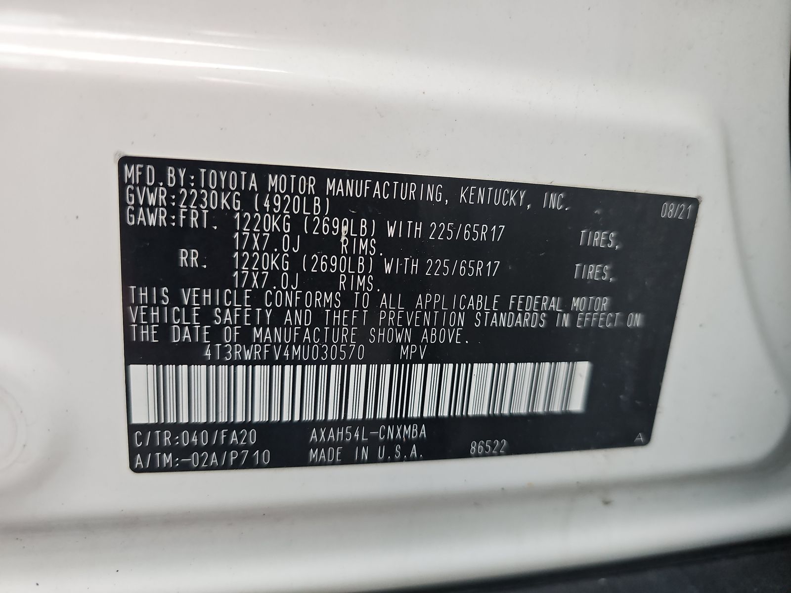 2021 Toyota RAV4 Hybrid XLE AWD