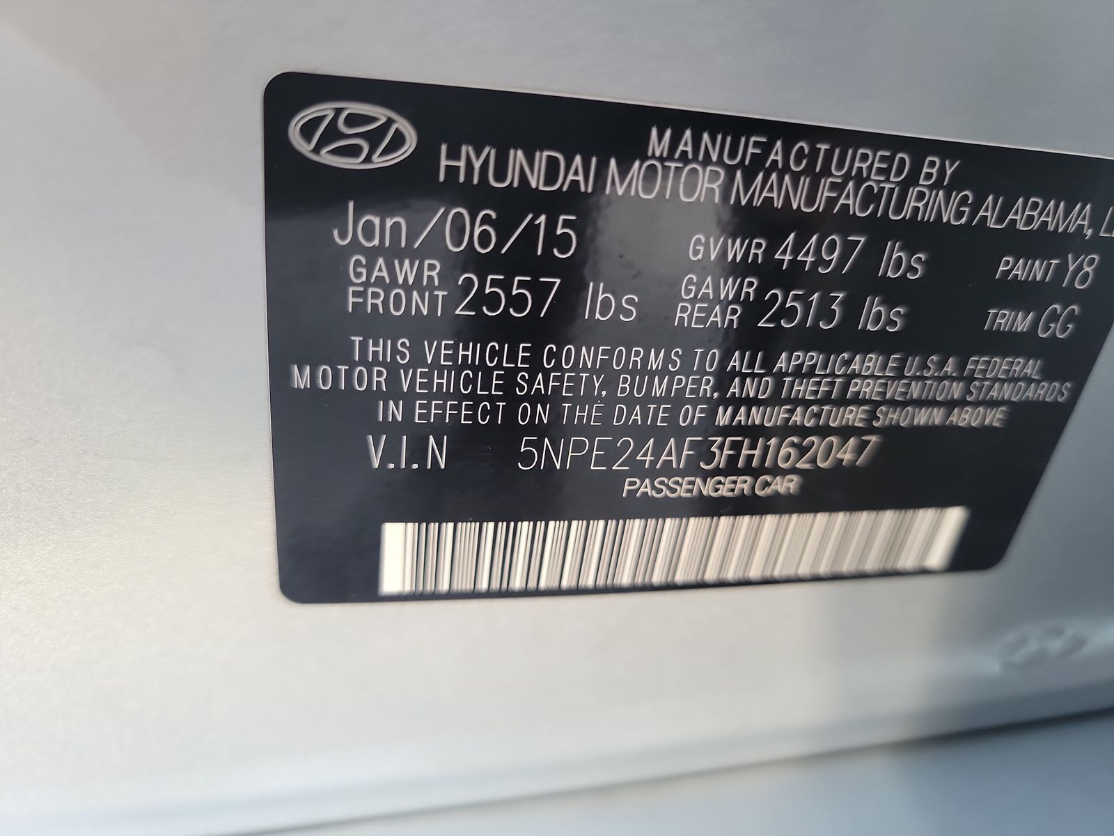 2015 Hyundai Sonata SE FWD