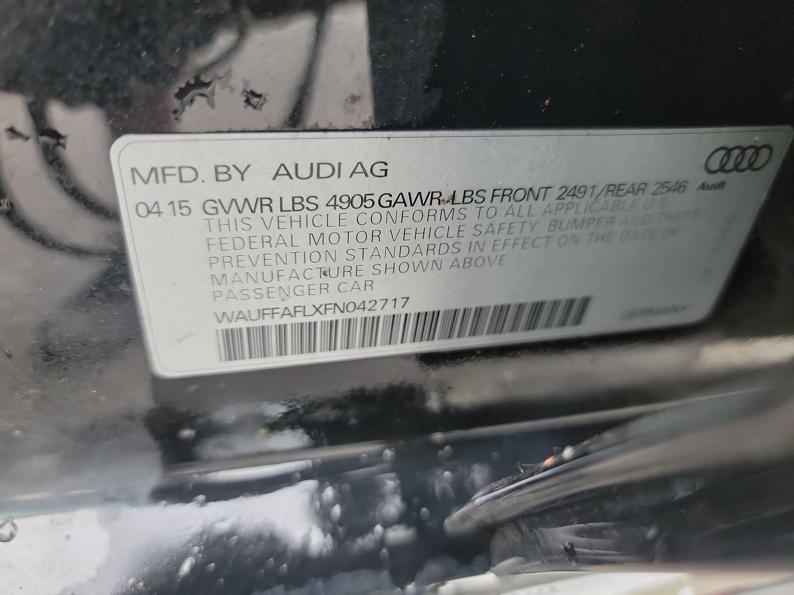 2015 Audi A4 2.0T Premium Plus AWD