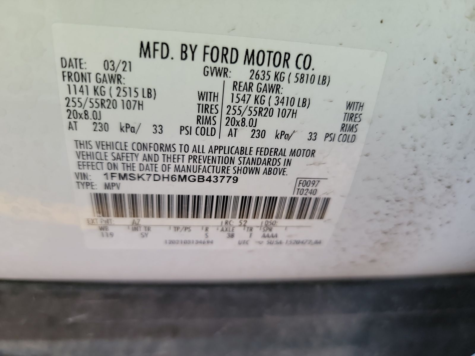 2021 Ford Explorer XLT RWD