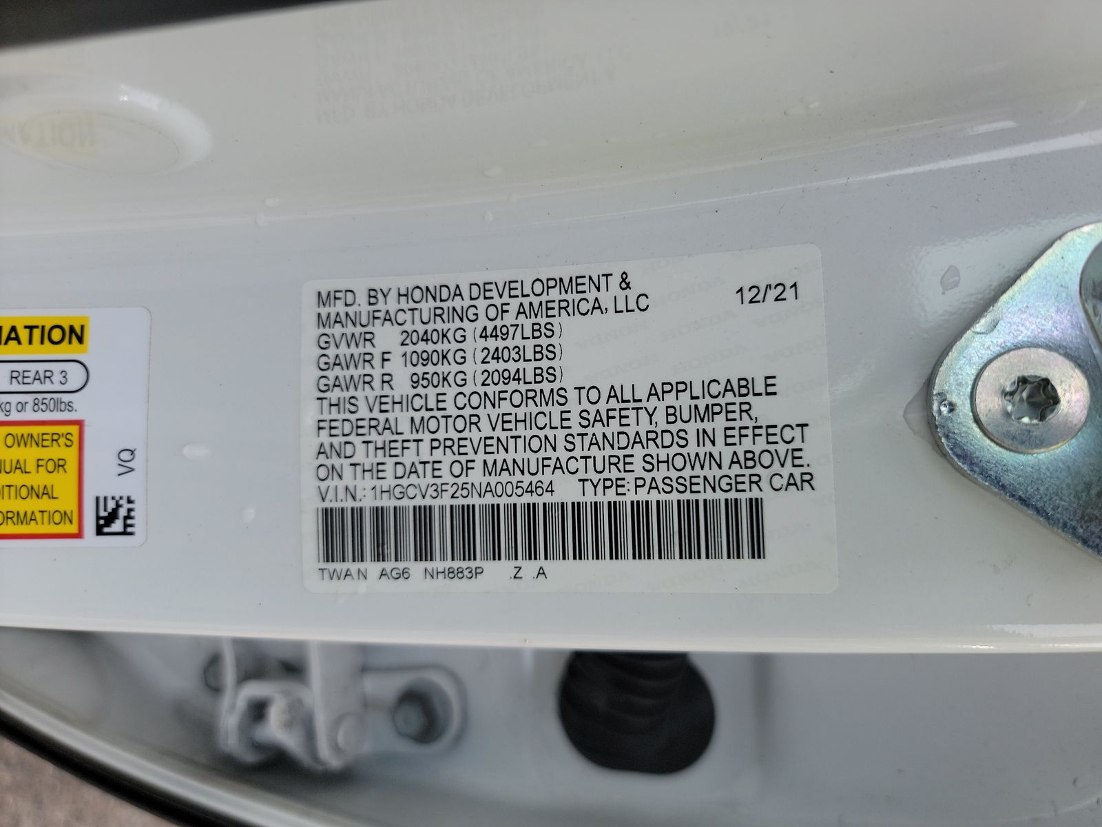 2022 Honda Accord Hybrid Sport FWD