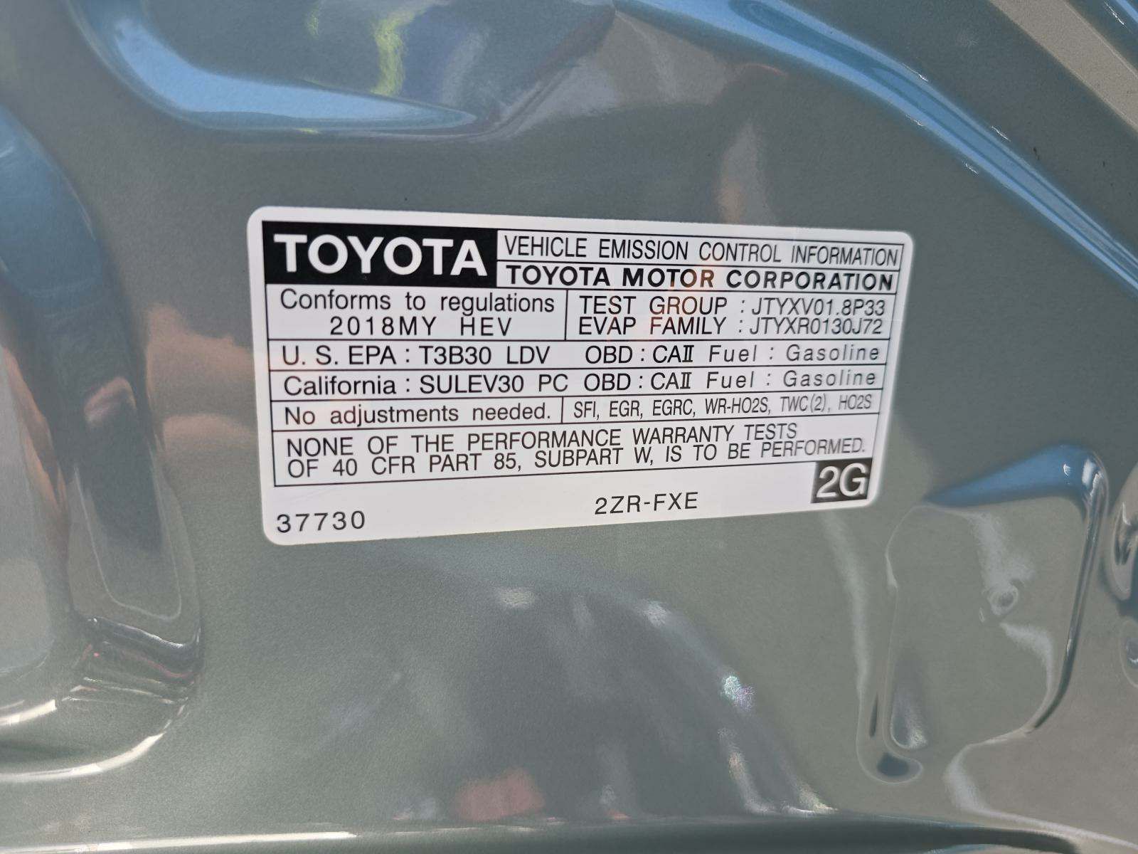 2018 Toyota Prius One FWD
