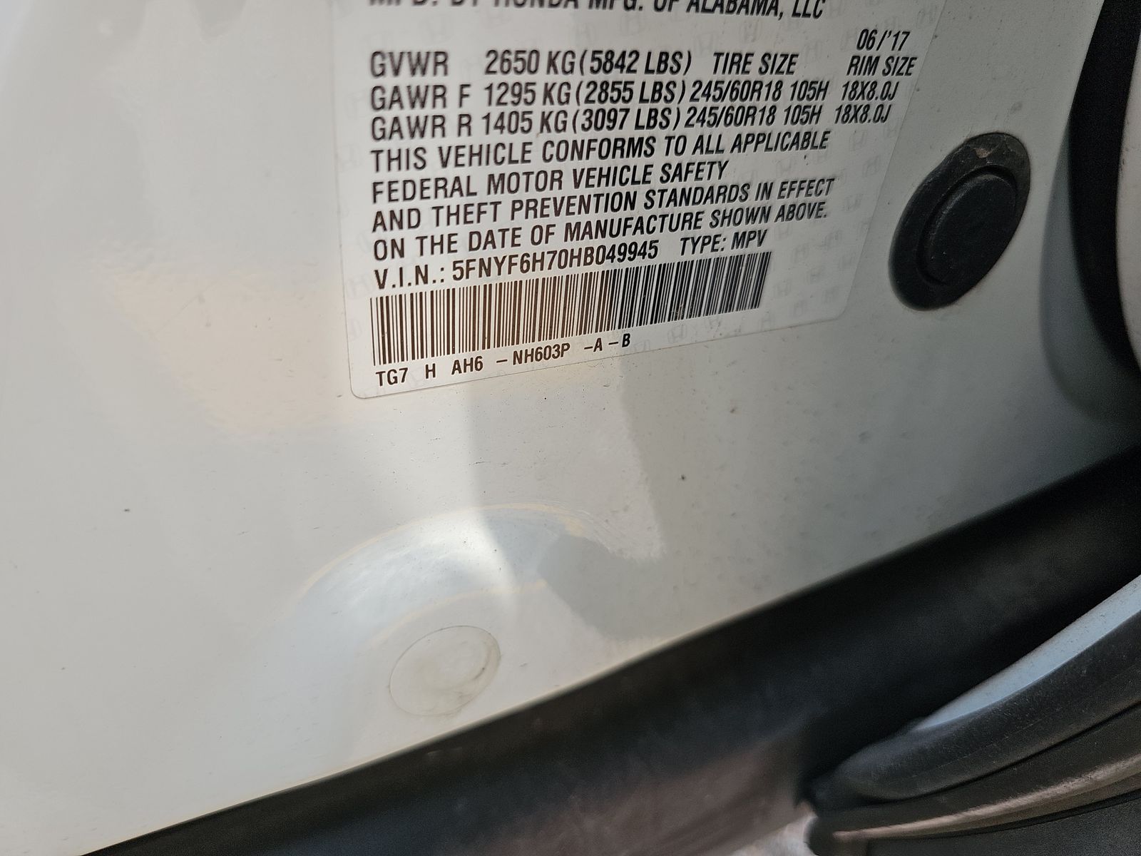2017 Honda Pilot EX-L AWD