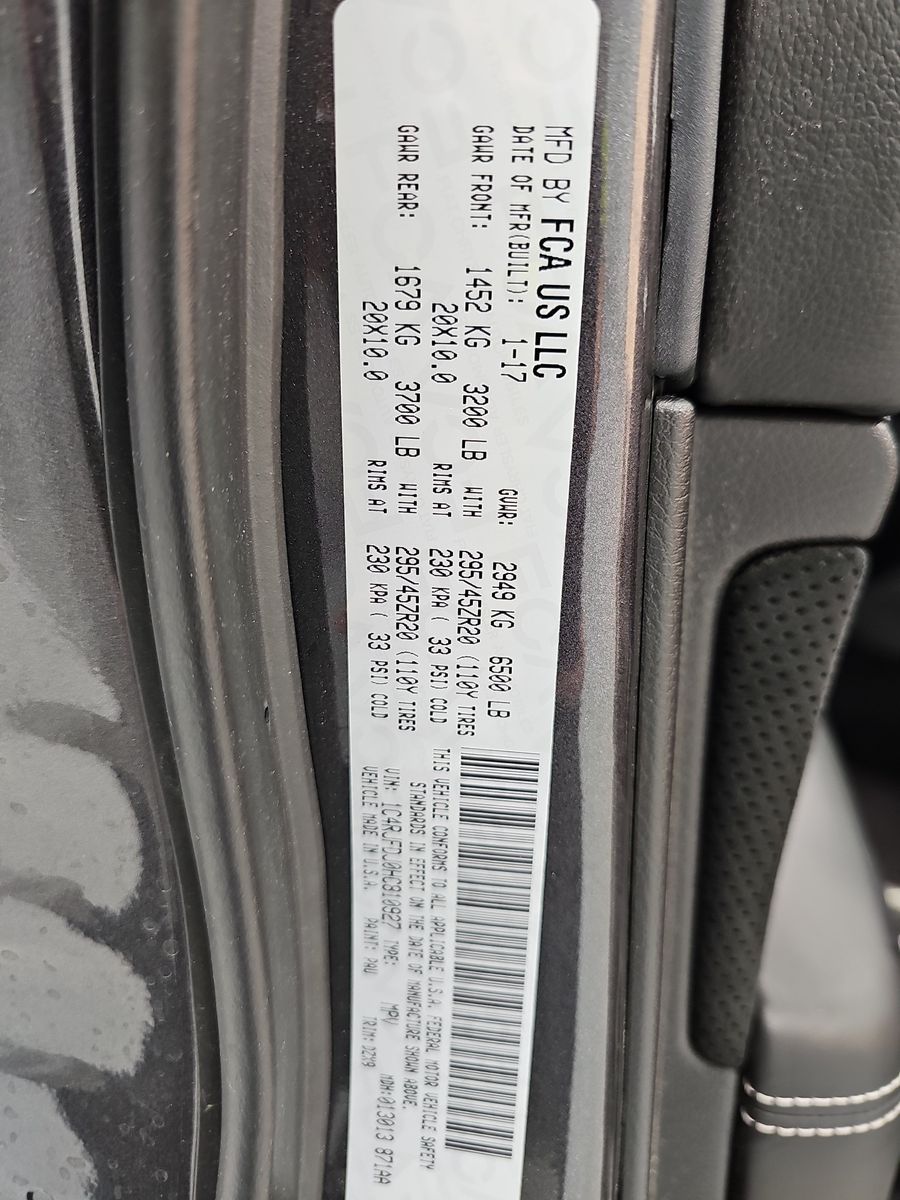 2017 Jeep Grand Cherokee SRT AWD