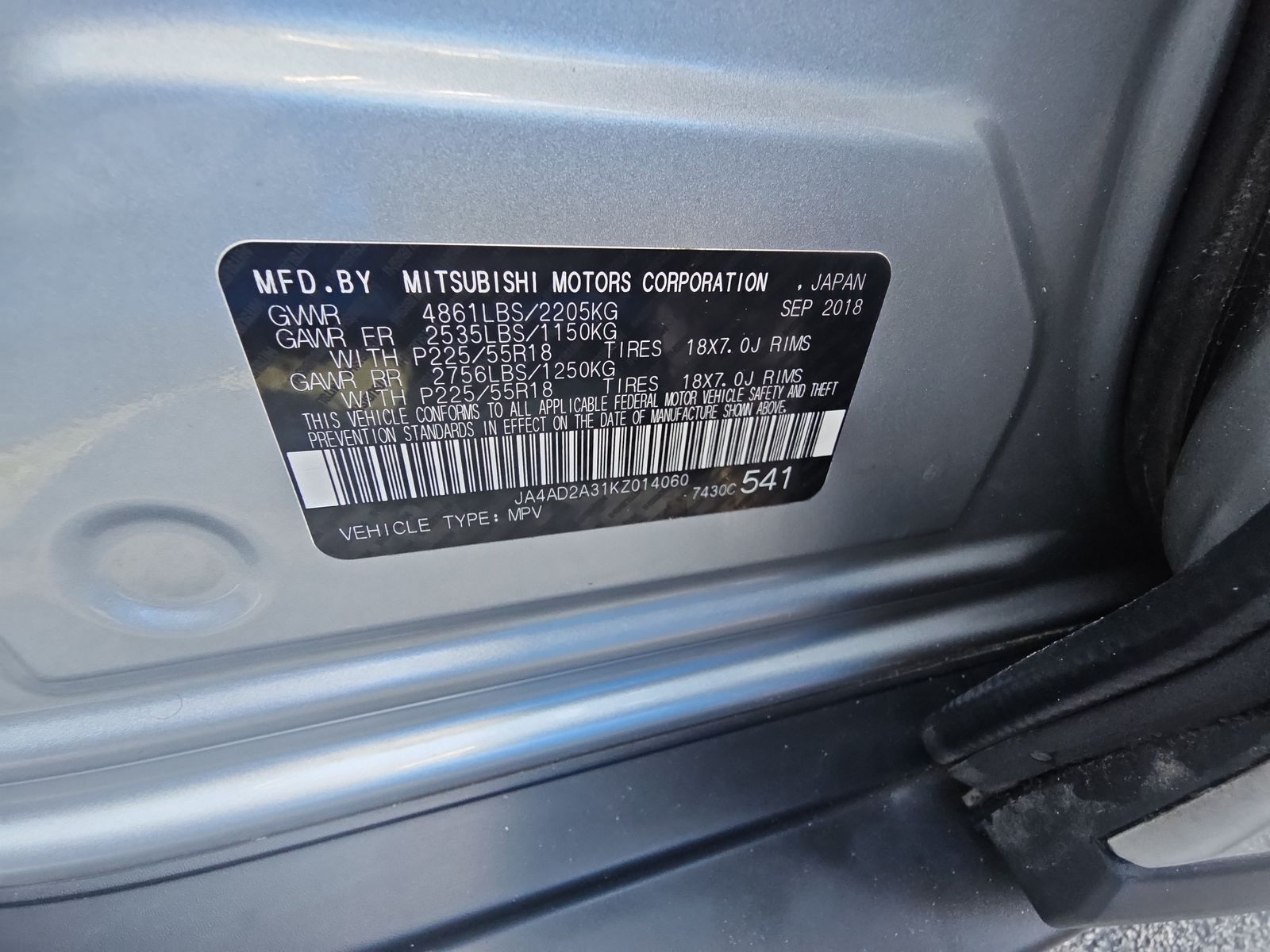 2019 Mitsubishi Outlander ES FWD