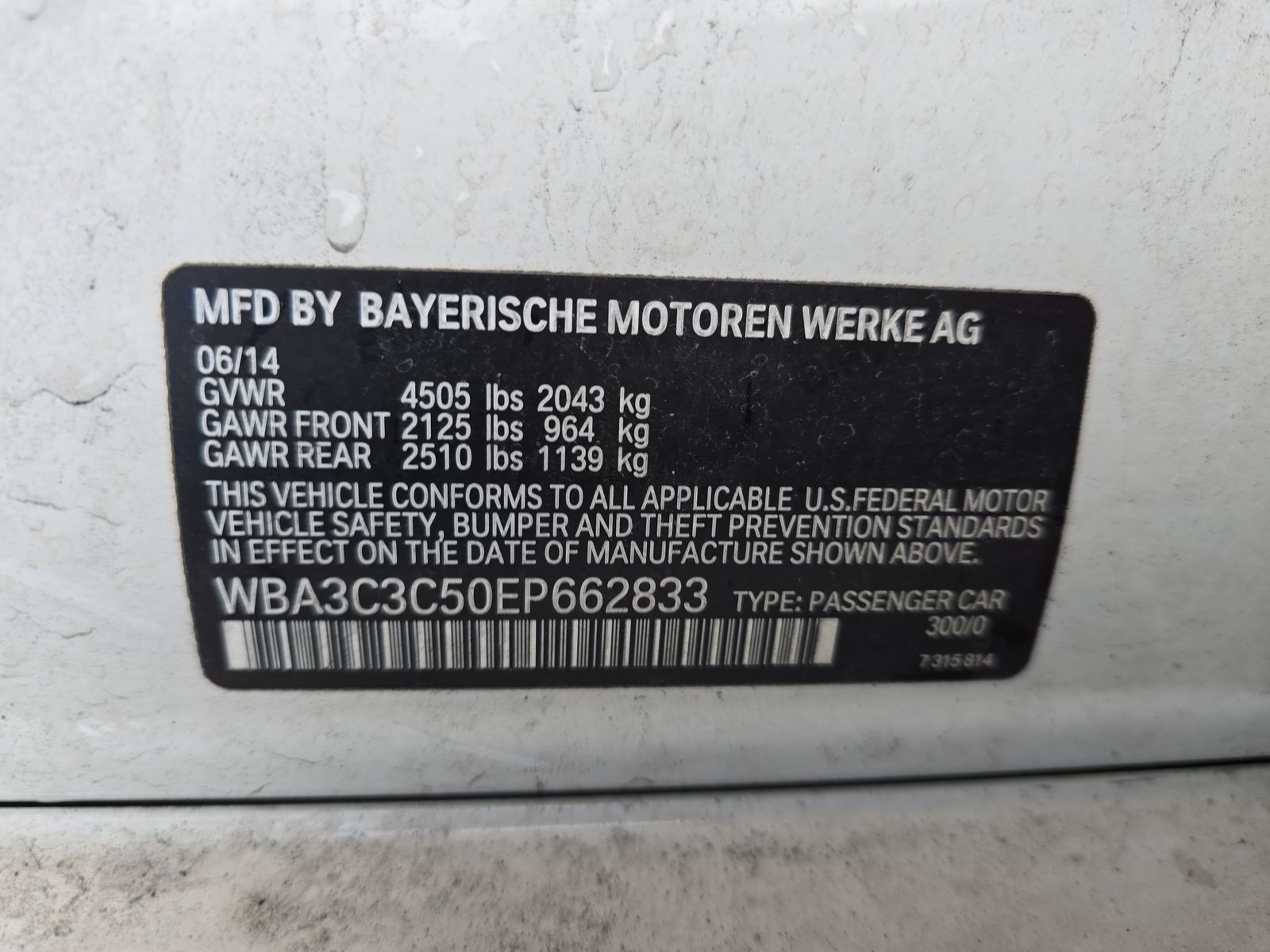 2014 BMW 3 Series 320i xDrive AWD