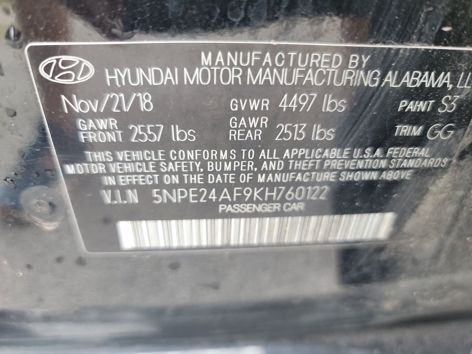 2019 Hyundai Sonata SE FWD
