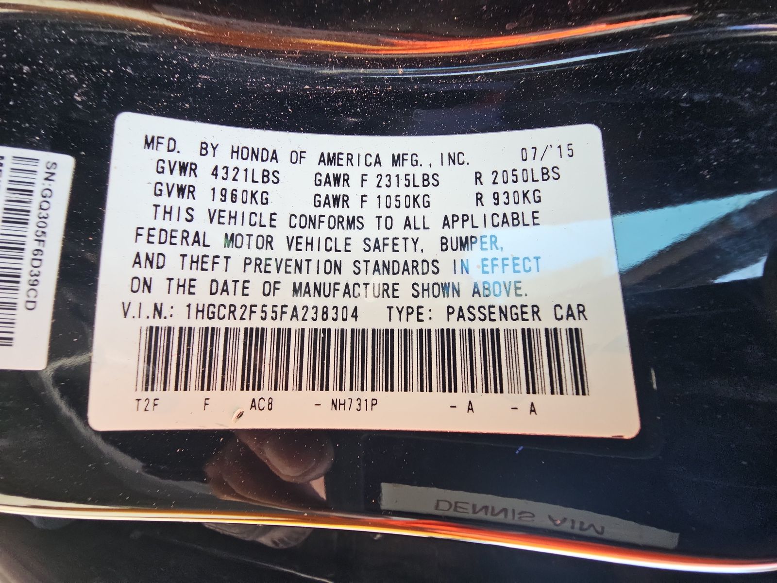 2015 Honda Accord Sport FWD