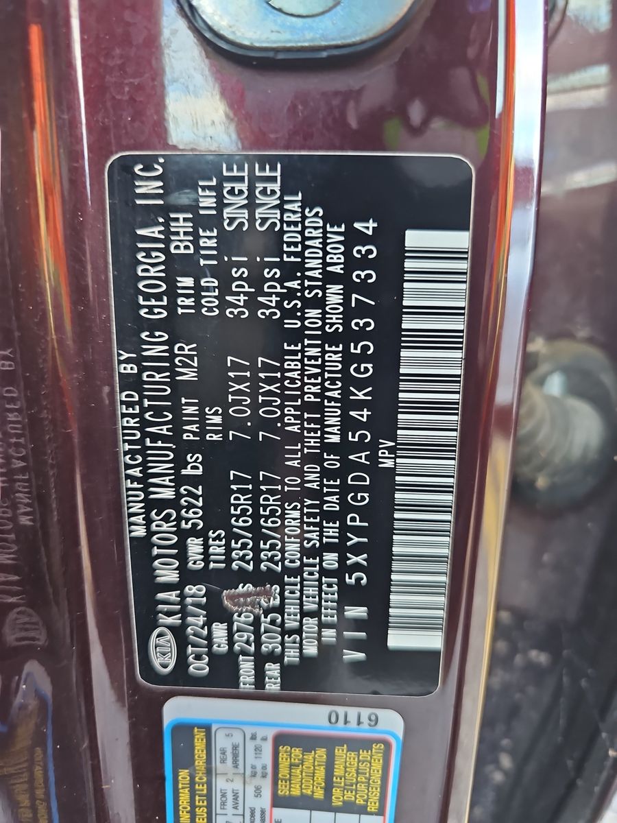 2019 Kia Sorento LX AWD