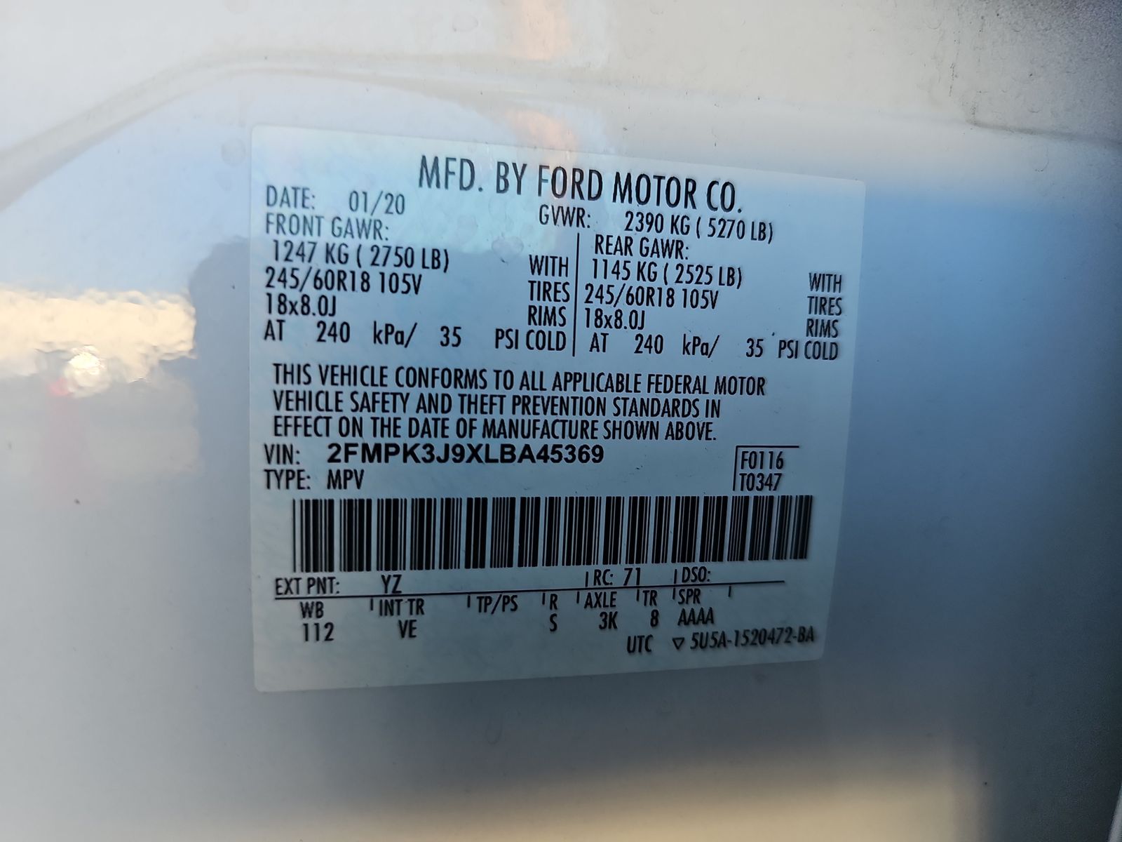 2020 Ford Edge SEL FWD