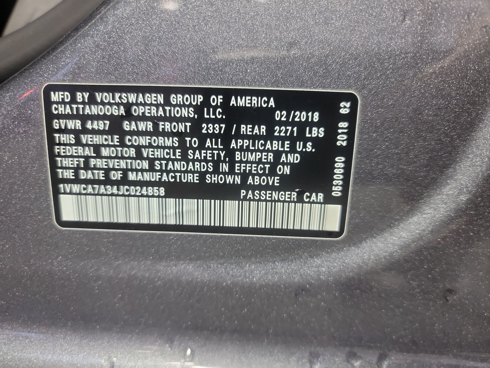 2018 Volkswagen Passat 2.0T SEL Premium FWD