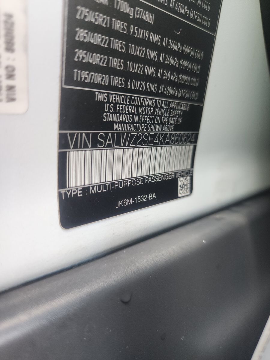 2019 Land Rover Range Rover Sport SVR AWD