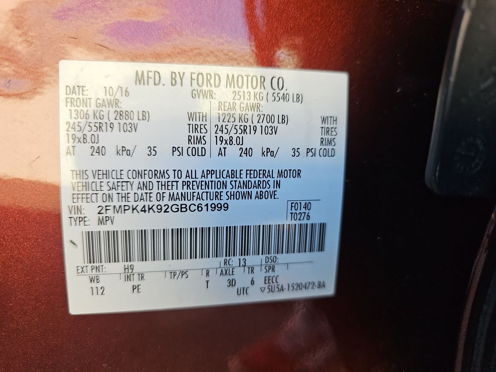2016 Ford Edge Titanium AWD