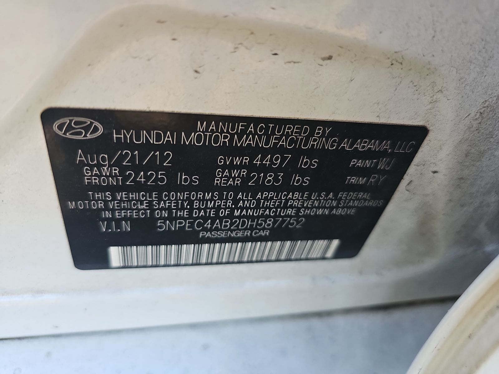 2013 Hyundai Sonata Limited FWD