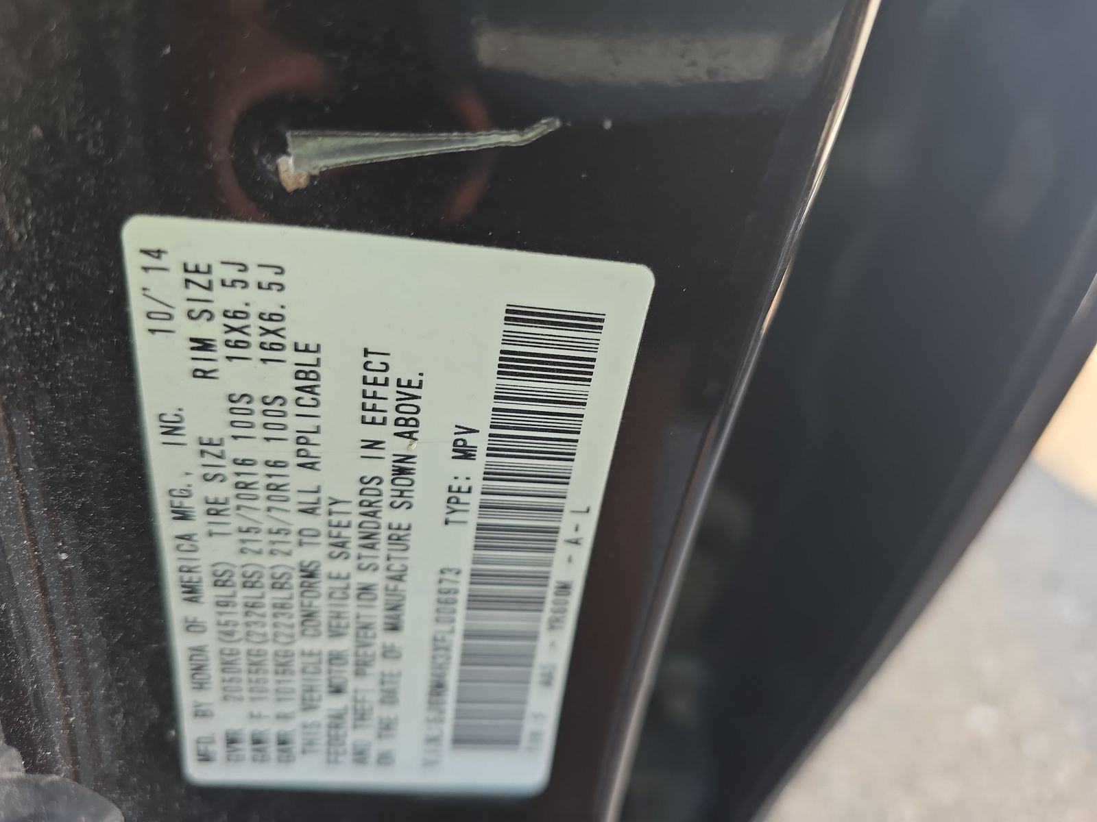 2015 Honda CR-V LX AWD