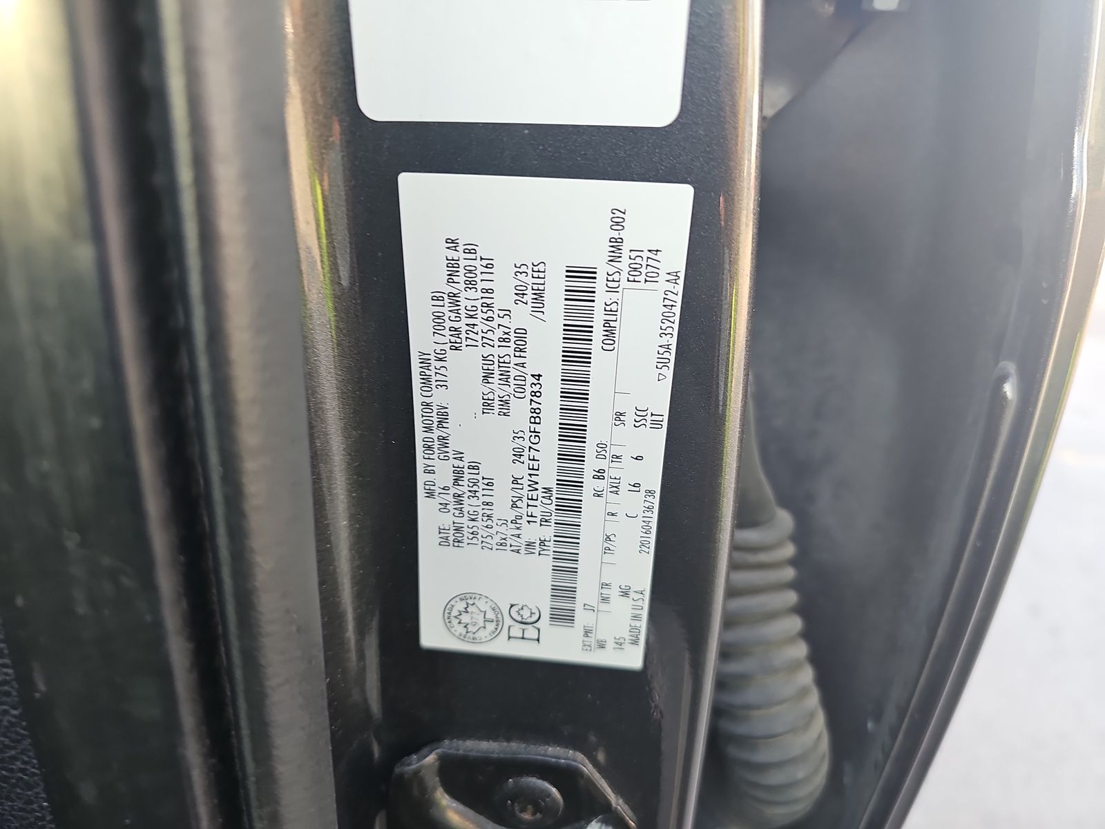 2016 Ford F-150 XLT AWD