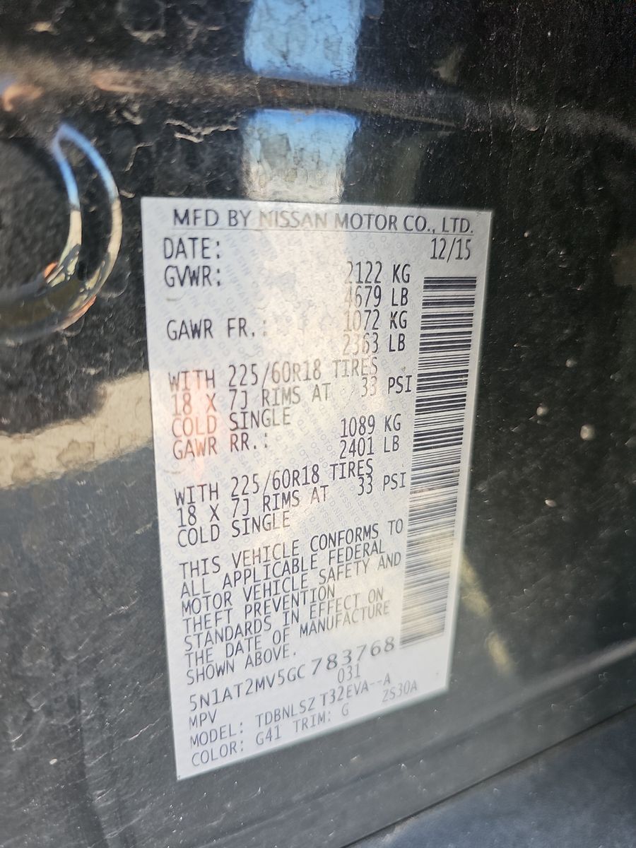 2016 Nissan Rogue SL AWD