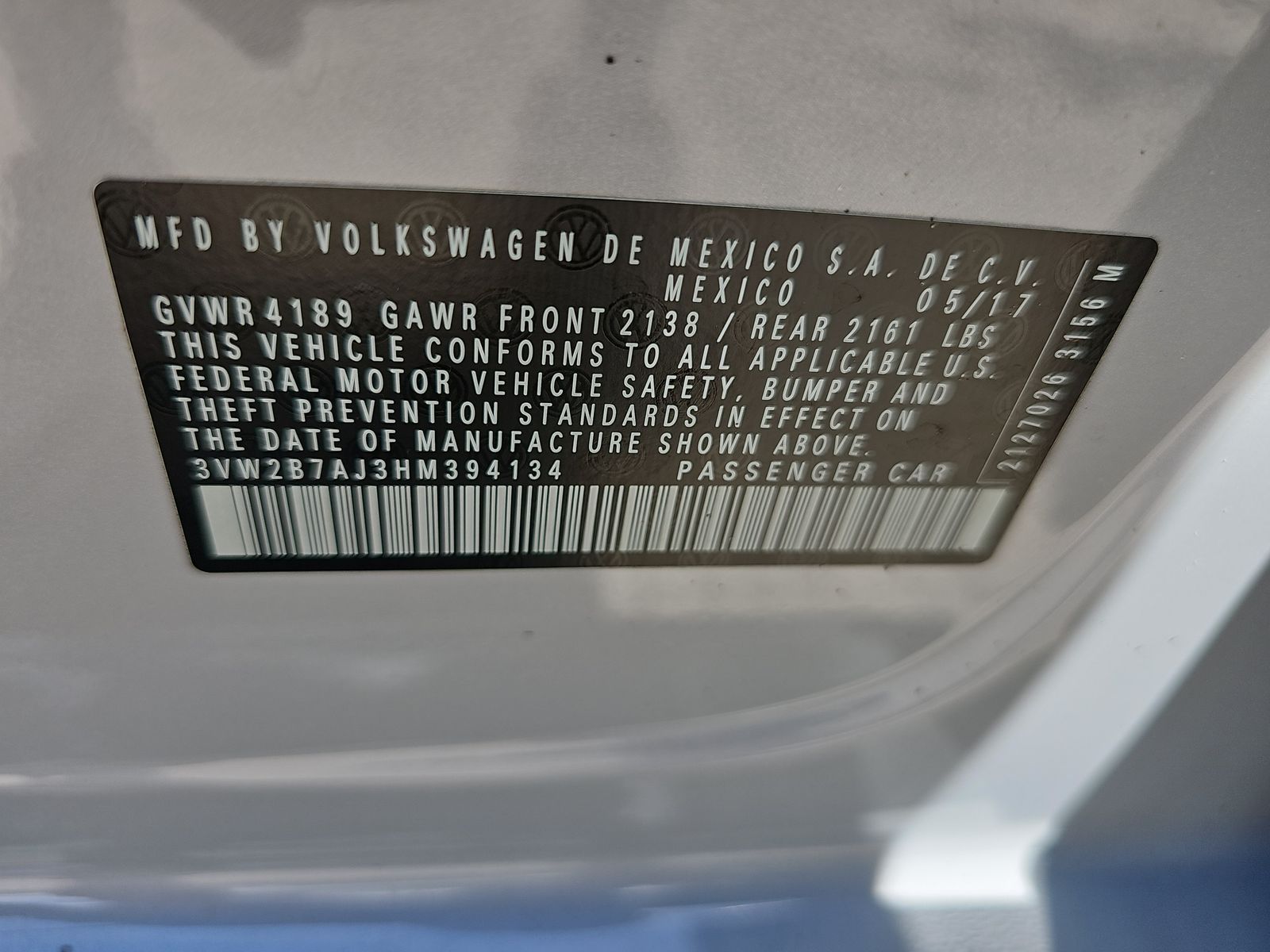 2017 Volkswagen Jetta 1.4T S FWD