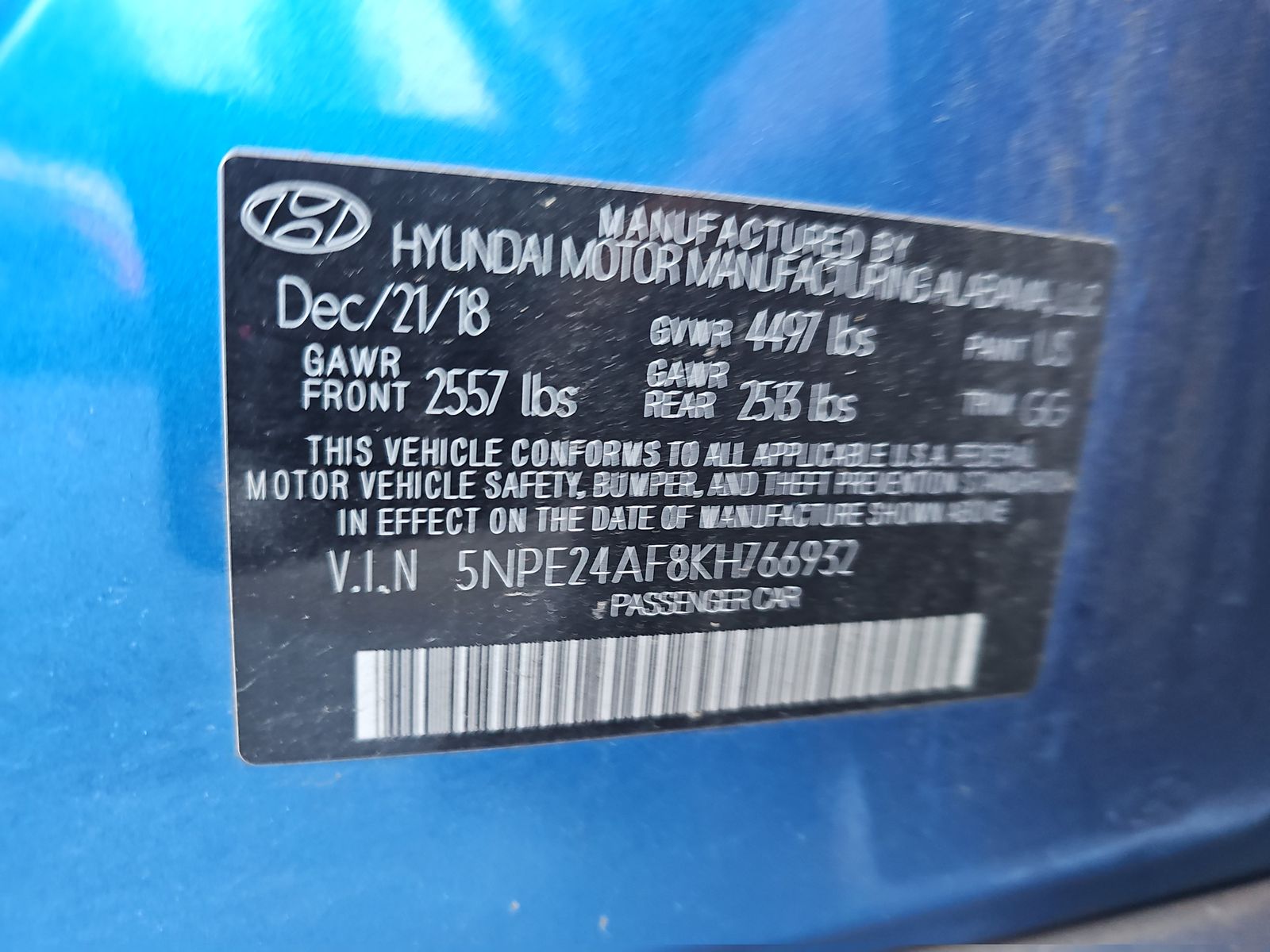 2019 Hyundai Sonata SE FWD