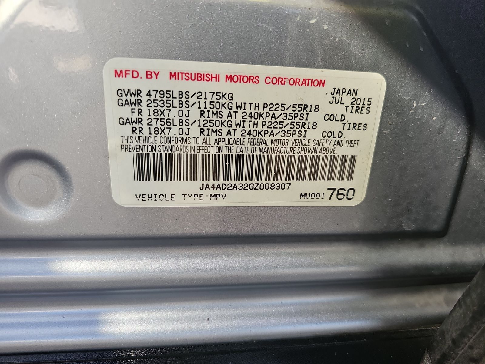 2016 Mitsubishi Outlander ES FWD