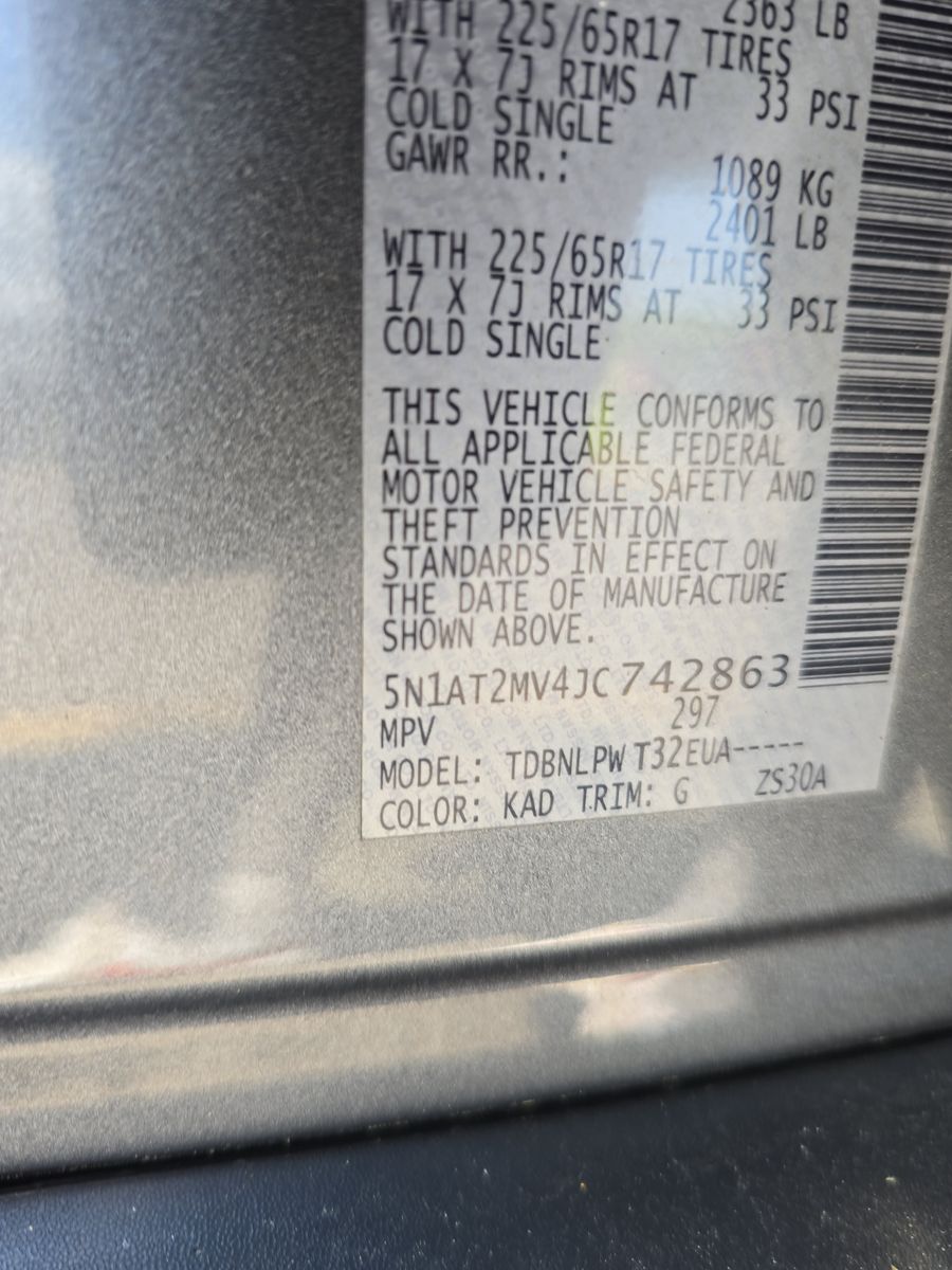 2018 Nissan Rogue S AWD