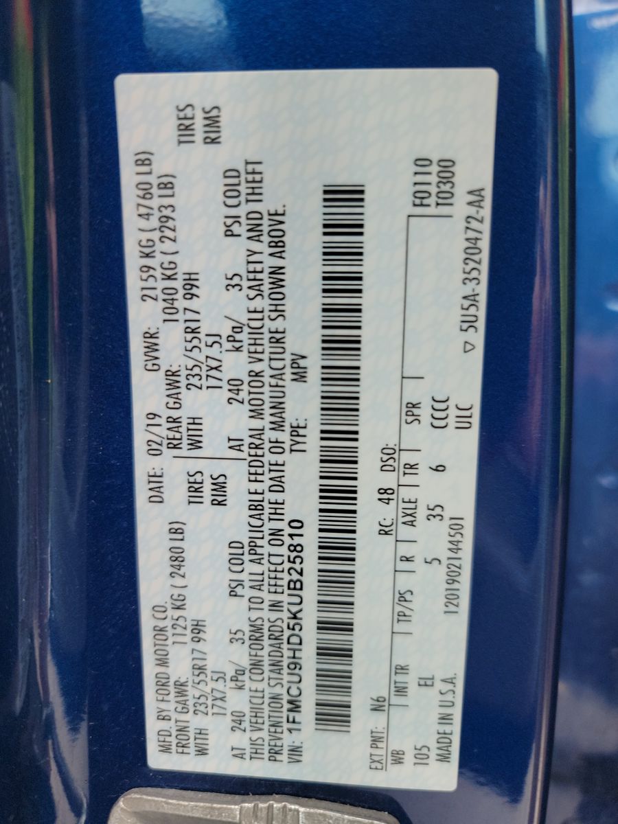 2019 Ford Escape SEL AWD