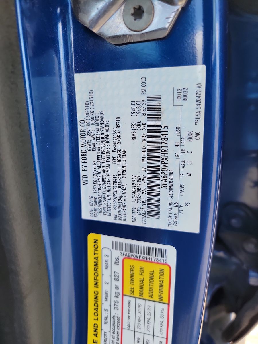 2017 Ford Fusion V6 Sport AWD