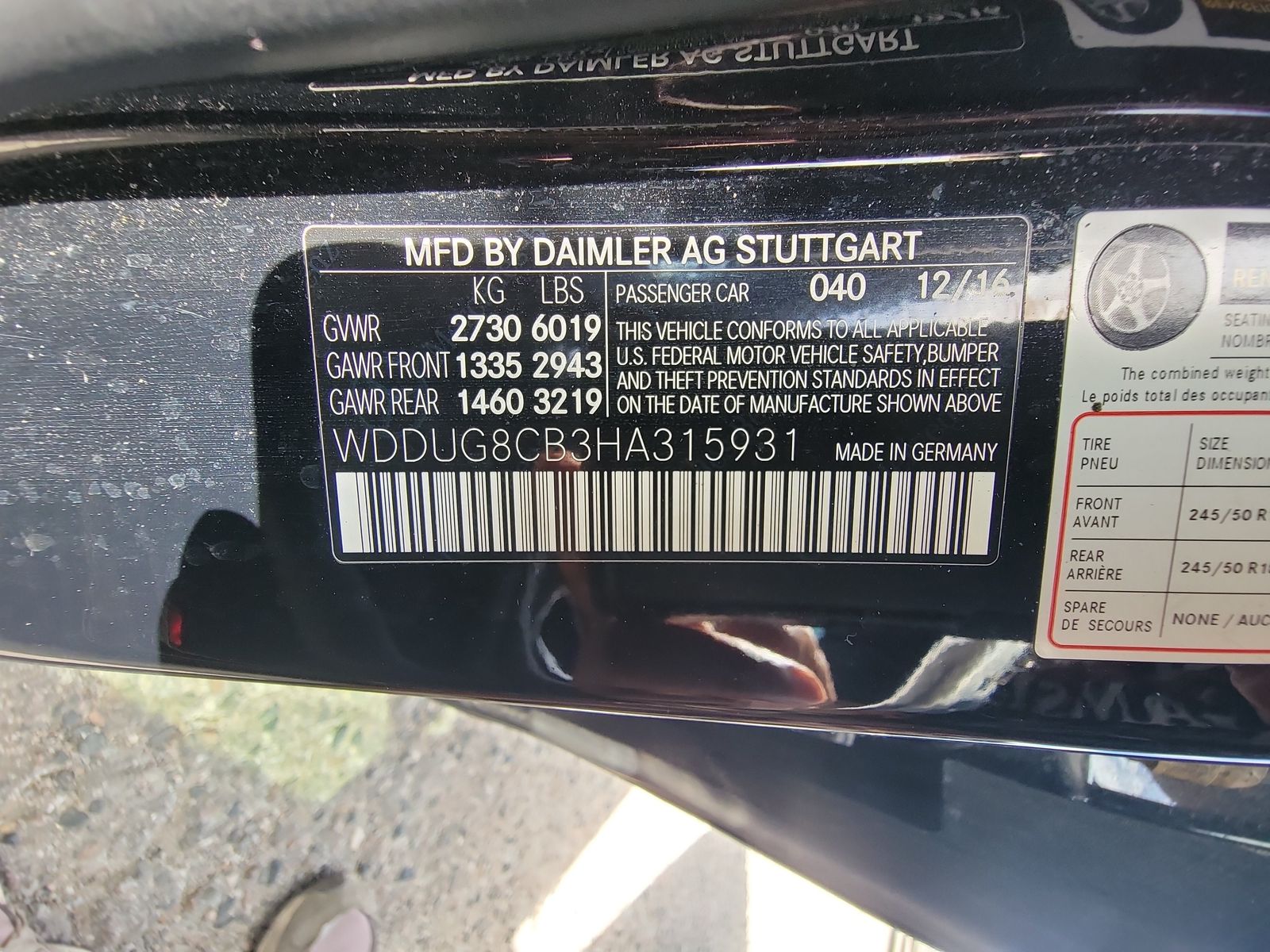 2017 Mercedes-Benz S-Class S 550 RWD