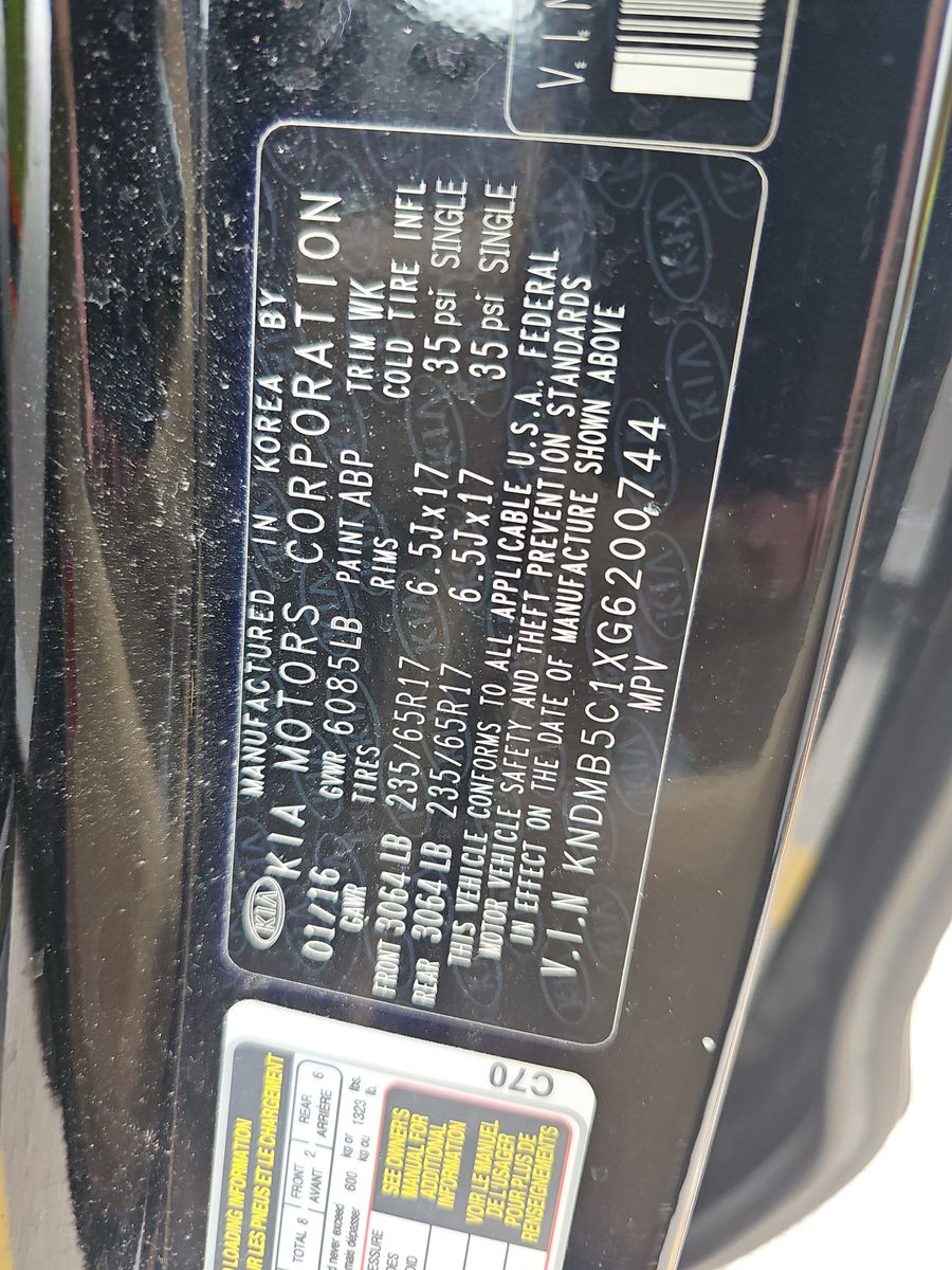 2016 Kia Sedona LX FWD