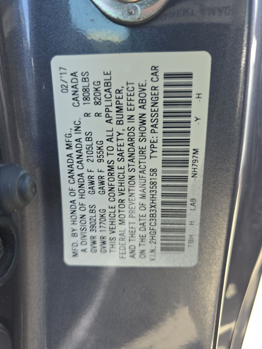 2017 Honda Civic EX-T FWD