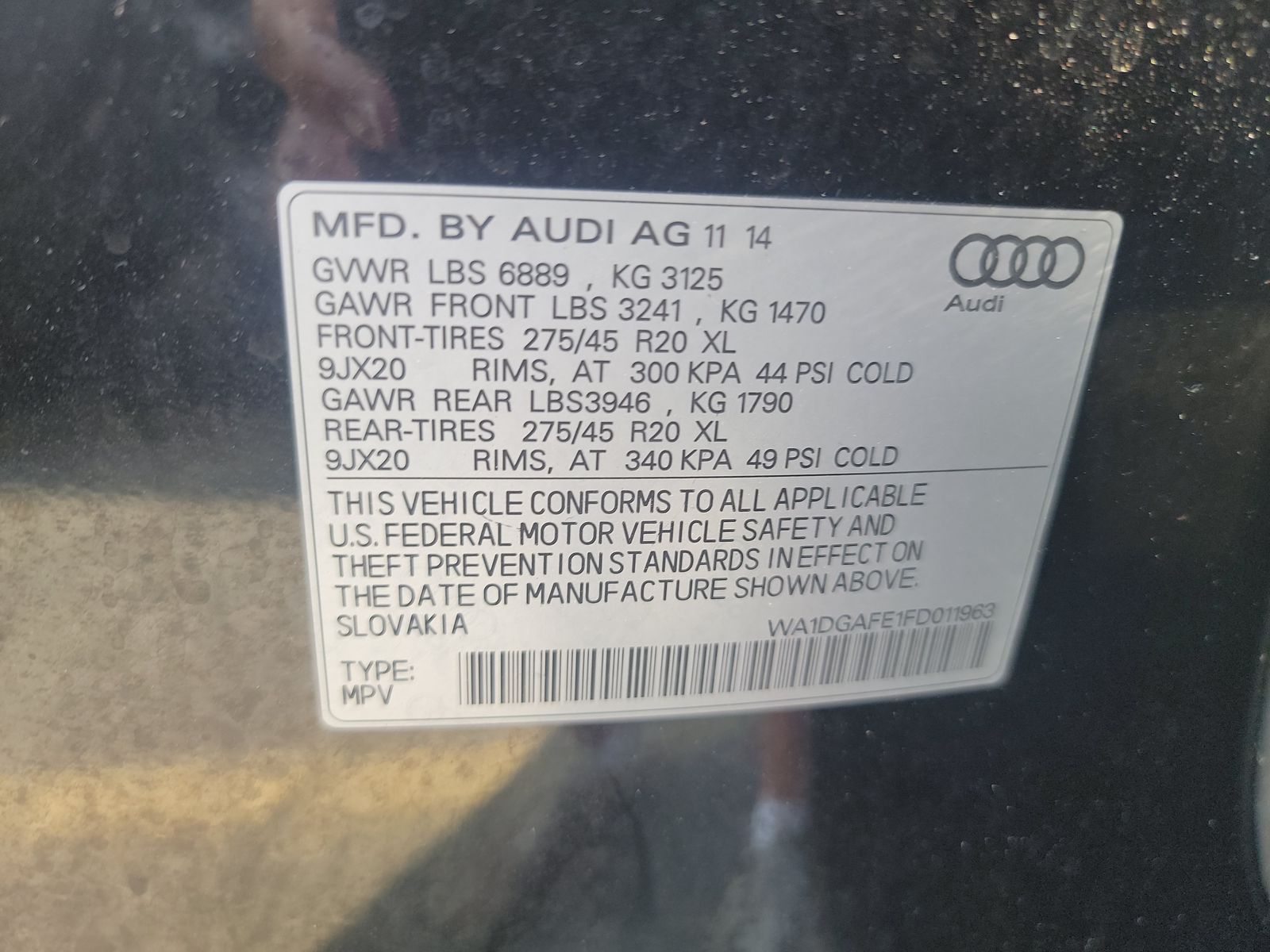 2015 Audi Q7 3.0T S line Prestige AWD