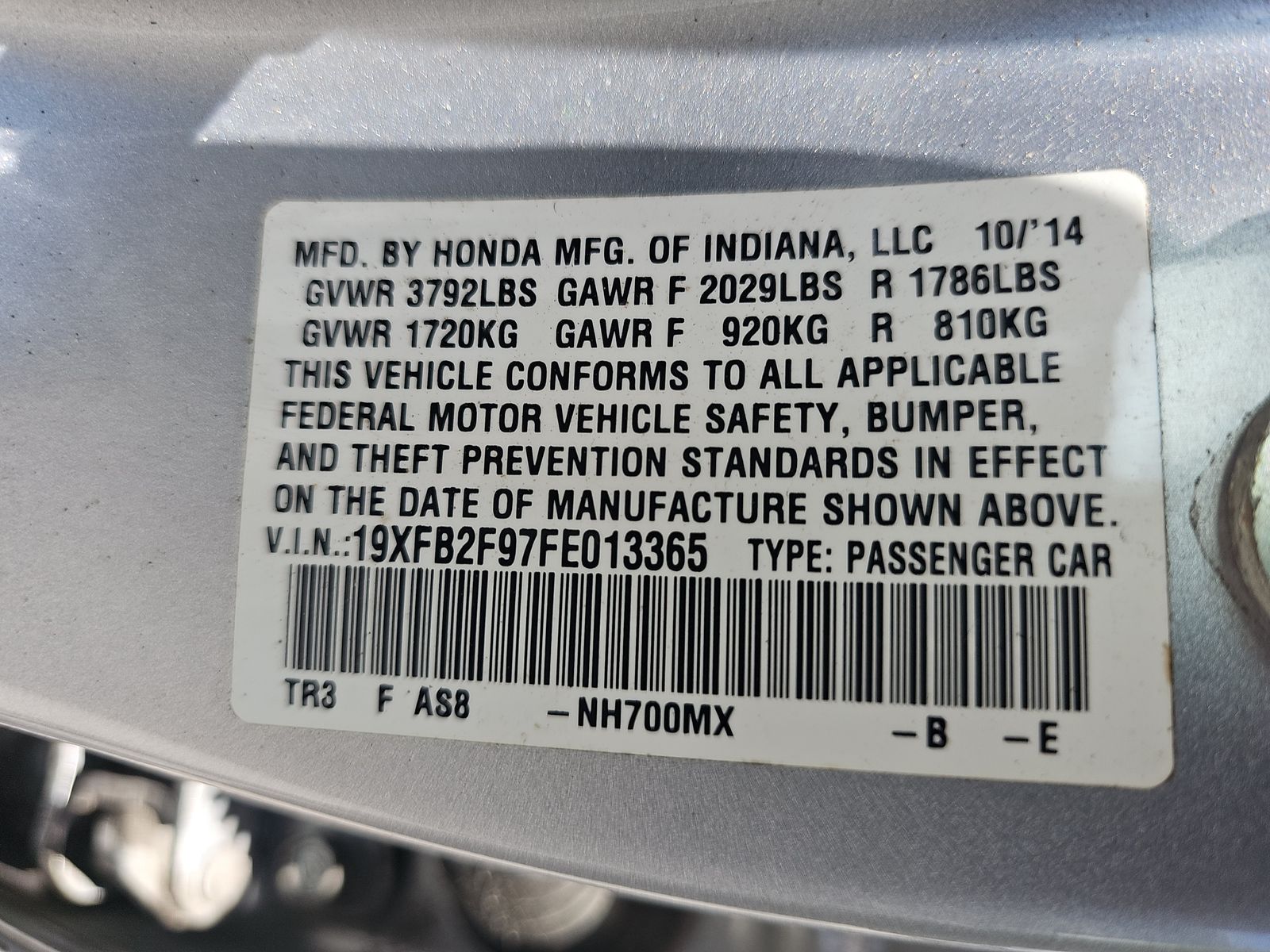 2015 Honda Civic EX-L FWD
