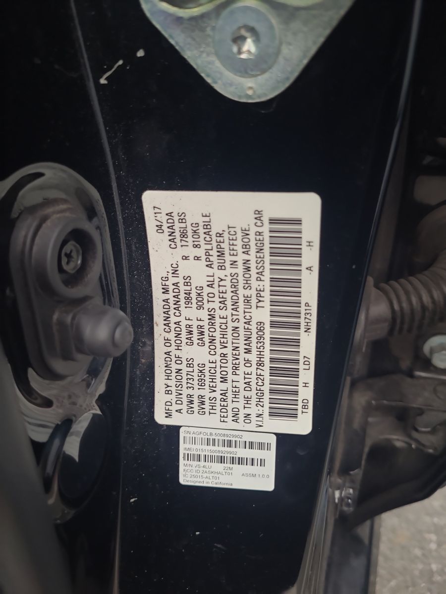 2017 Honda Civic EX FWD