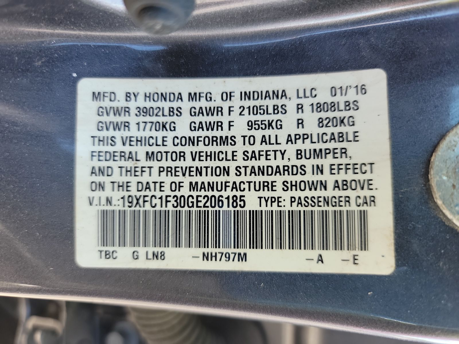 2016 Honda Civic EX-T FWD