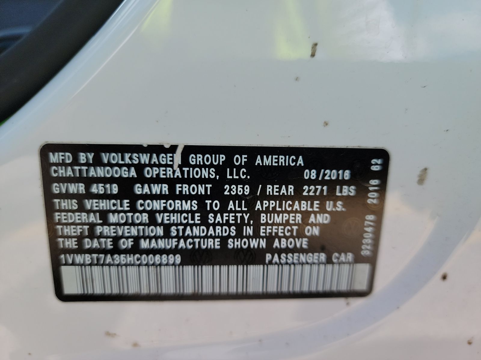 2017 Volkswagen Passat 1.8T SE FWD