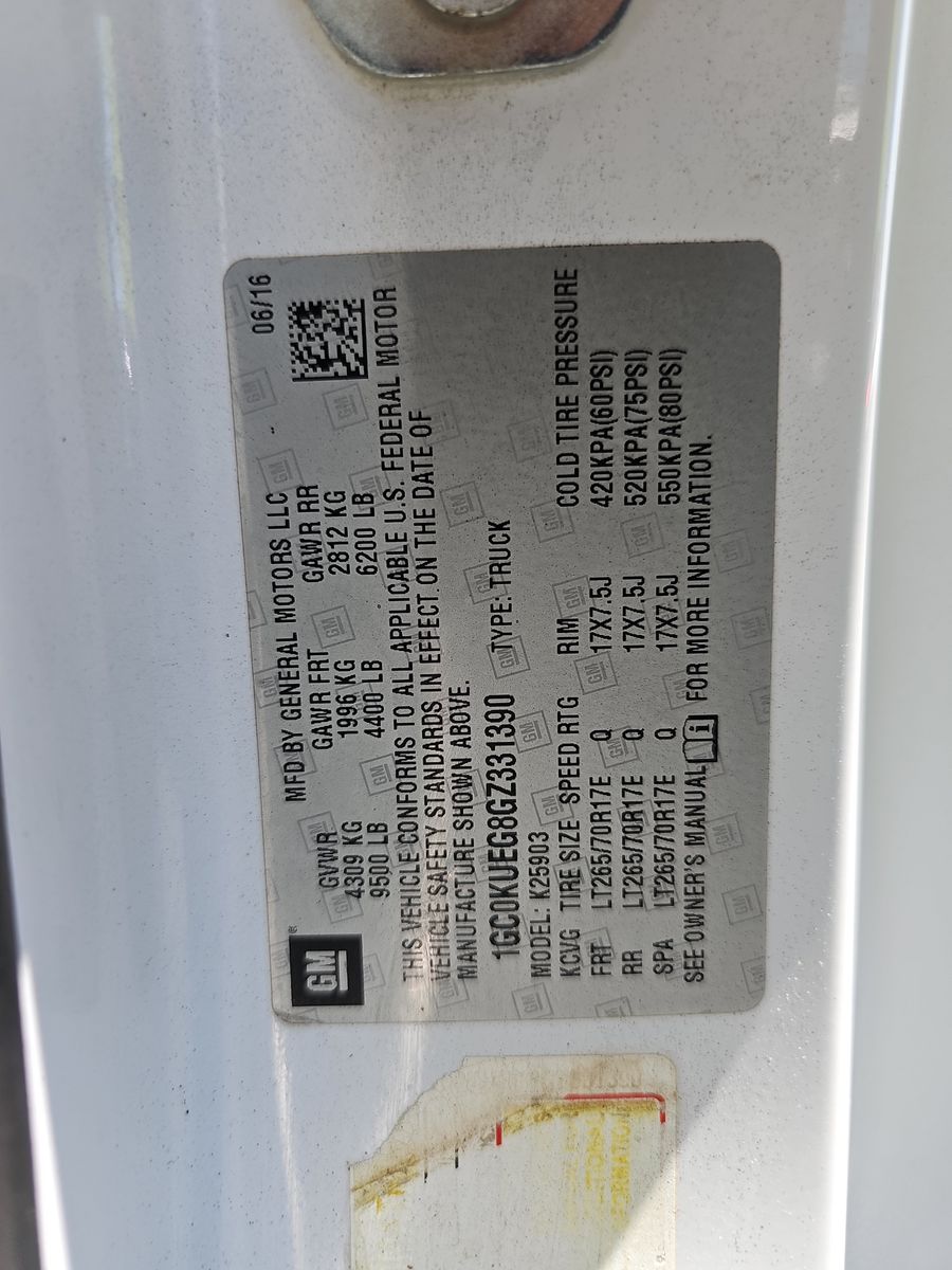 2016 Chevrolet Silverado 2500HD Work Truck AWD