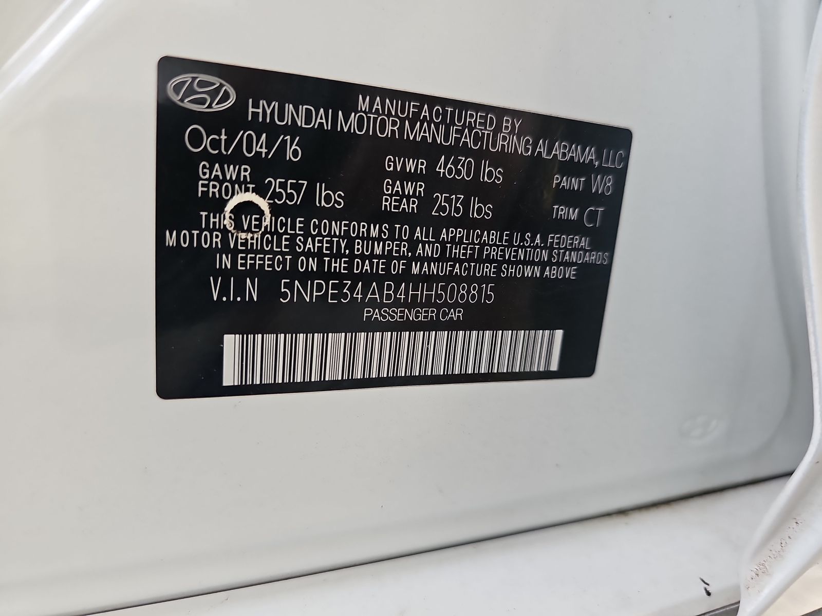 2017 Hyundai Sonata Sport 2.0T FWD