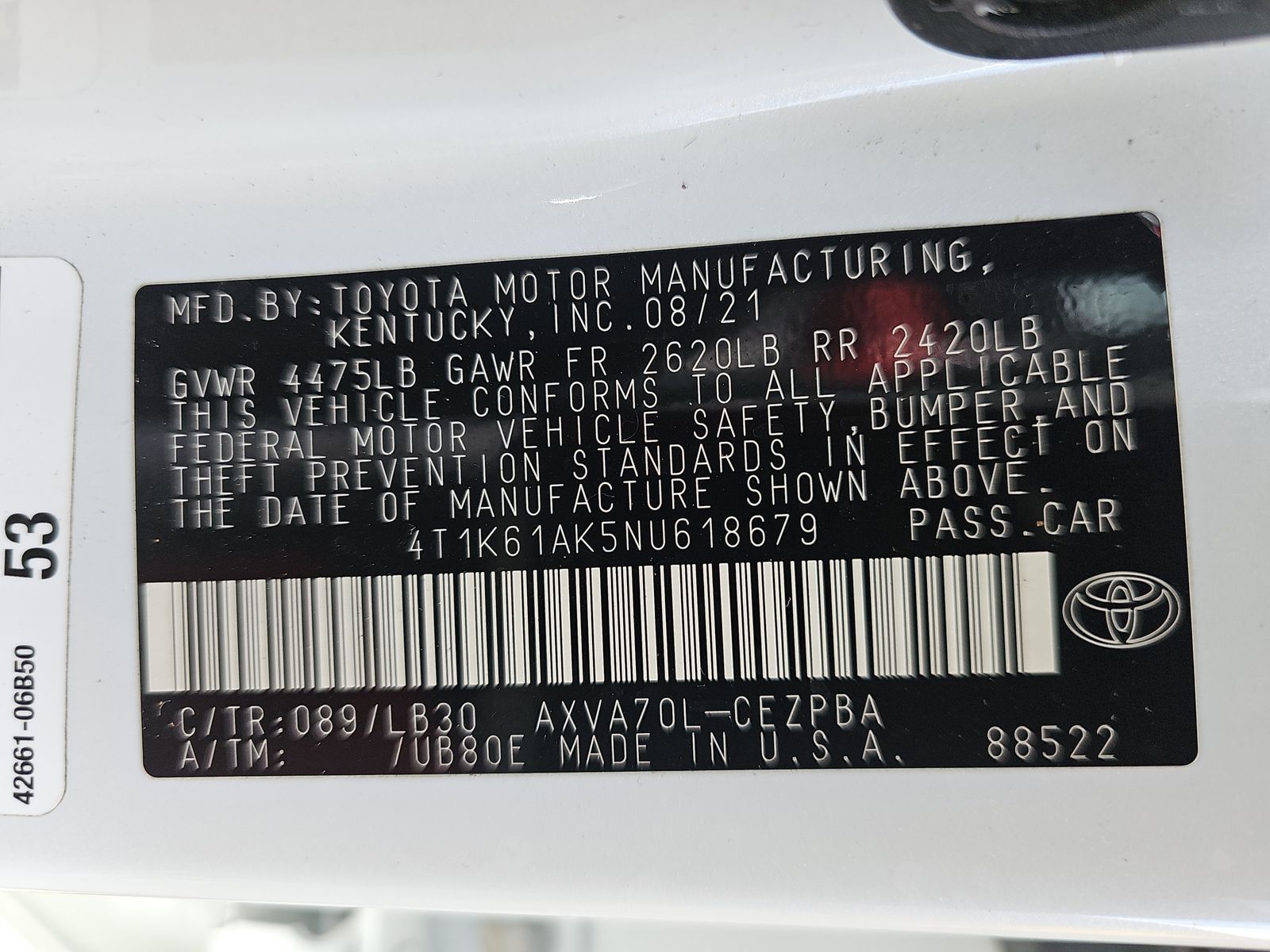 2022 Toyota Camry XSE FWD